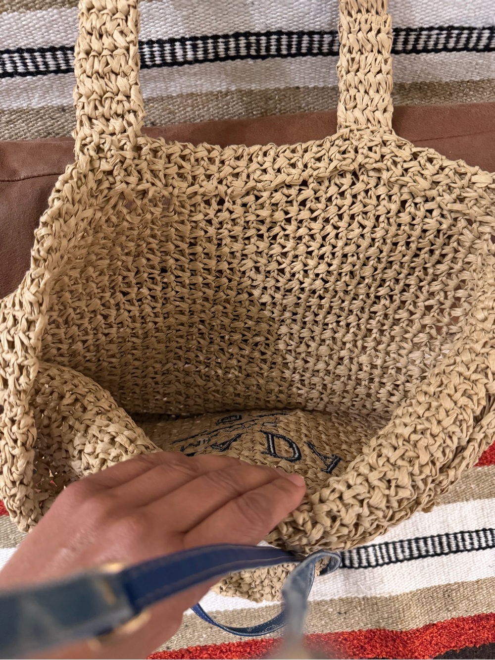 Milano Natural Straw Tote - Picture 5 of 8